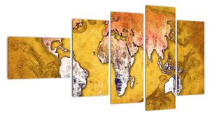 Obraz mapy světa (110x60cm)