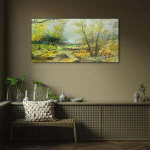 Obraz na skle Obraz na skle Moderní abstrakce lesa