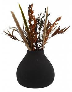 Madamstolz Železná váza Lamia 24 cm matně černá