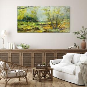 Obraz na skle Obraz na skle Moderní abstrakce lesa