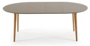 Hnědý lakovaný rozkládací jídelní stůl Kave Home Oqui 120/200 x 90 cm