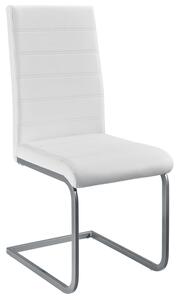 FurniGO Sada 4 konzolových židlí Vegas - bílá