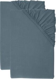 Livarno® Sada žerzejových napínacích prostěradel, 90-100 x 200 cm, 2dílná, navy modrá (800013070)