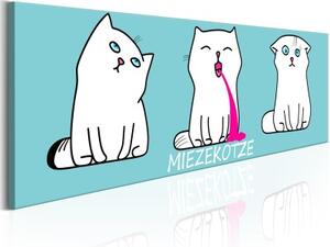 Obraz - Miezekotze: Cat Trio (Blue)