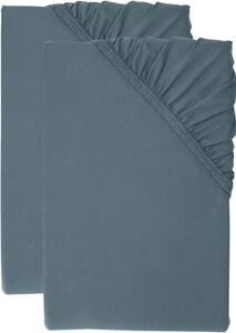 Livarno® Sada žerzejových napínacích prostěradel, 90-100 x 200 cm, 2dílná, navy modrá (800013070)
