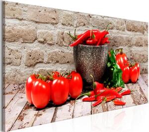 Obraz - Red Vegetables (1 Part) Brick Narrow