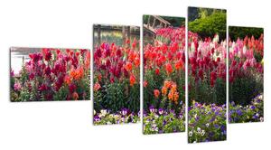 Obraz květinové zahrady (110x60cm)