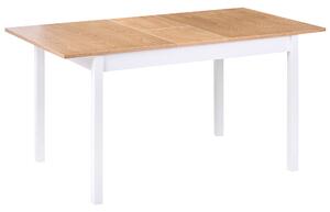 Rozkládací jídelní stůl HOUSTON Světle hnědá/Bílá 120/150 cm 90 cm Borovicové dřevo