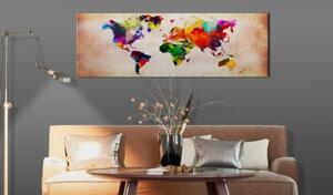 Obraz - World Map: Colourful Ramble