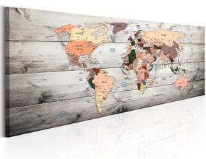 Obraz - World Maps: Wooden Travels