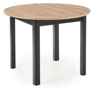 HALMAR Jídelní rozkládací stůl Rigo 102/142 cm dub artisan/černý