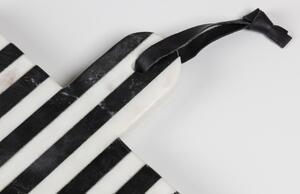 Černo bílé mramorové servírovací prkénko Kave Home Bergman 20 x 25 cm