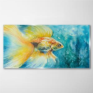 Obraz na skle Obraz na skle Aquarelle zlatá rybka voda