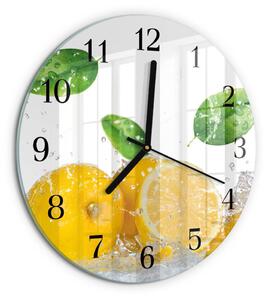 Skleněné nástěnné hodiny Citronová zsoc-fi30-00183230