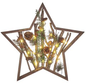 Vánoční dekorace LED DOKKA Hvězda 46 cm Hnědá