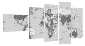 Mapa světa - obraz (110x60cm)