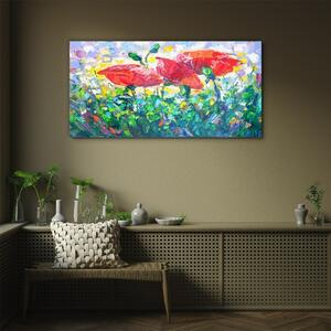 Obraz na skle Obraz na skle Malování květin