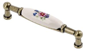 Nábytková úchytka GTV Rozteč : 96mm Povrch : porcelán | Vesaky-uchytky.cz