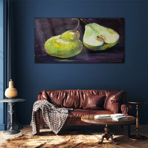 Obraz na skle Obraz na skle Malování ovoce hruška