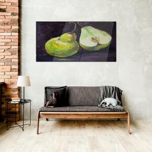 Obraz na skle Obraz na skle Malování ovoce hruška