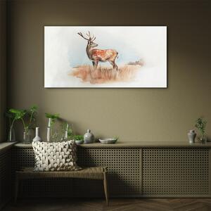 Obraz na skle Obraz na skle Akvarel Animal Deer