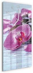 Skleněné hodiny vertikální Nápad na orchideje zsppb-30x60-00090583