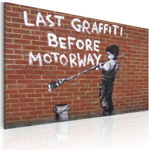 Obraz - Last graffiti before motorway (Banksy)