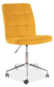 Dětská židle Q-020 VELVET, 45x87-97x40, bluvel 68, žlutá