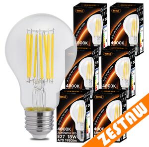 SADA 6x LED žárovka E27 18W 1980lm 4000K - neutrální bílá