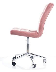 Dětská židle KEDE Q-020 VELVET, 45x87-97x40, bluvel 59, červená