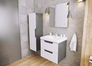 FALCO Koupelnová skříňka s umyvadlem Provo D60 grafit/bílý lesk Mdum