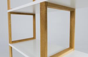 Bílý lakovaný dřevěný regál Tenzo Art II. 176 x 36 cm