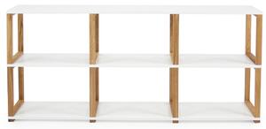 Bílý lakovaný dřevěný regál Tenzo Art I. 176 x 36 cm