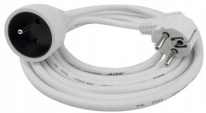 Prodlužovací síťový kabel s uzemněním, 1 zásuvka, 3M, bílý - 2500W