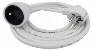 Prodlužovací síťový kabel s uzemněním, 1 zásuvka, 3M, bílý - 2500W
