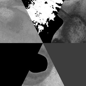 Malvis ® Tapeta Černobílé abstraktní trojúhelníky Vel. (šířka x výška): 144 x 105 cm