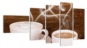 Kávové šálky - obrazy (110x60cm)