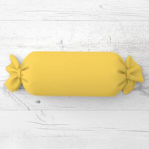 Biante Polštář válec bonbon Rongo RG-090 Světle žlutý 15x40 cm