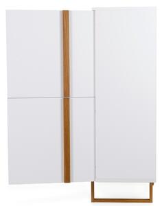 Matně bílá lakovaná dřevěná komoda Tenzo Birka 118 x 43 cm