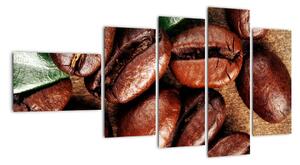 Kávová zrna, obrazy (110x60cm)