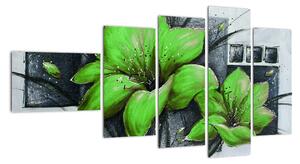 Obraz zelené květiny (110x60cm)