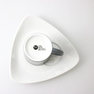 Espresso šálek s podšálkem Trio, šedý perleťový lesk