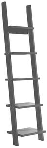 Černý dřevěný žebříkový regál Tenzo Strada 188 x 45 cm
