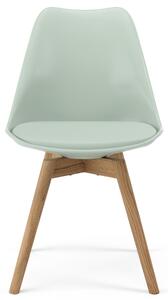 Šedo zelená plastová jídelní židle Tenzo Gina