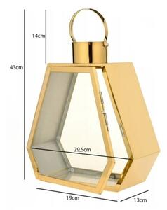 Dekorační lucerna TOWER 43 cm zlatá