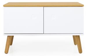 Matně bílý lakovaný botník Tenzo Dot 79 x 37 cm