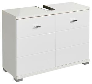 SKŘÍŇKA POD UMYVADLO, vysoce lesklá bílá, bílá, 80/57/31 cm Xora - Koupelnové série