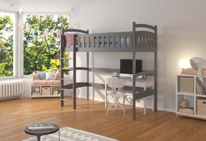 Dětská postel MIA + matrace, 80x180, grafit