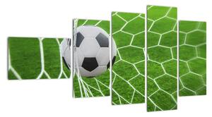 Fotbalový míč v síti - obraz (110x60cm)