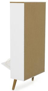 Matně bílý lakovaný nástěnný botník Tenzo Dot 57,5 x 24 cm
